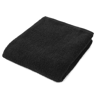 Махровое полотенце "люкс" 30*50 см., плотность - 450, цвет - черный - фото