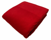Плед флисовый "оптима" с эффектом "антипиллинг" 150х170 см., плотность 190 гр., цвет красный - фото