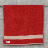 Махровое полотенце Abu Dabi 70*140 см., цвет - красный  (Germany), плотность 500 гр., 2-я нить. - фото