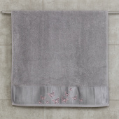 Махровое полотенце Abu Dabi 70*140 см., цвет - светло-серый (0473), плотность 550 гр., 2-я нить. - фото