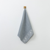 Полотенце махровое Sandal 50*90 см., цвет "серо-голубой", диз. 0408, плотность 500 гр. - фото