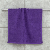 Махровое полотенце 50*90 см., цвет - фиолетовый, "люкс" - фото