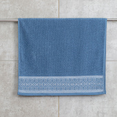 Махровое полотенце Dina Me (QD-0497) 50х90 см., цвет - Леон синий, плотность 500 гр. - фото