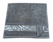 Махровое полотенце Abu Dabi 50*90 см., цвет - серый (0486), плотность 500 гр., 2-я нить. - фото