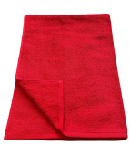 Махровое полотенце Sandal 70*140 см., цвет - красный (19-1763), плотность 450 гр., 2-я нить. - фото
