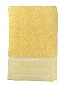 Махровое полотенце Abu Dabi 70*140 см., цвет - лимонный (0497), плотность 600 гр., 2-я нить. - фото