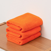 Набор махровых полотенец Sandal "люкс" 50*90 см., цвет - оранжевый, пл. 450 гр. - 3 шт. - фото