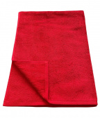 Махровое полотенце Sandal 70*140 см., цвет - красный (19-1763), плотность 450 гр., 2-я нить. - фото