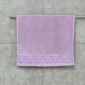 Махровое полотенце Abu Dabi 50*90 см., цвет - светло-сиреневый (0481), плотность 500 гр., 2-я нить. - фото