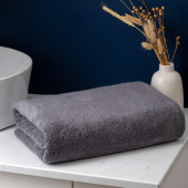 Махровое полотенце Sandal "SuperSoft" 70*140 см., цвет - серый, пл. 500 гр. - фото