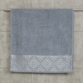 Махровое полотенце Abu Dabi 70*140 см., цвет -  серо-голубой (0430), плотность 500 гр., 2-я нить. - фото
