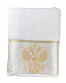 Махровое полотенце Abu Dabi 70*140 см., цвет - белый (0513), плотность 550 гр., 2-я нить. - фото