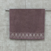 Махровое полотенце Abu Dabi 50*90 см., цвет - темно-серый (0408), плотность 500 гр., 2-я нить. - фото