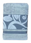 Махровое полотенце Abu Dabi 50*90 см., цвет - серо голубой (0484), плотность 500 гр., 2-я нить. - фото