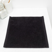 Махровая салфетка осибори Sandal люкс 30*30 см., цвет - черный, плотность - 400 гр. - фото