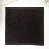 Махровая салфетка осибори Sandal "люкс" 30*30 см., цвет - черный - фото