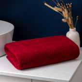 Махровое полотенце Sandal "SuperSoft" 70*140 см., цвет - бордовый, пл. 500 гр. - фото