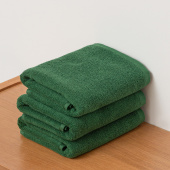 Набор махровых полотенец Sandal "люкс" 50*90 см., цвет - темно-зеленый, пл. 450 гр. - 3 шт. - фото