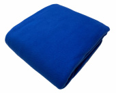 Плед флисовый "оптима" с эффектом "антипиллинг" 150х170 см., плотность 190 гр., цвет синий - фото