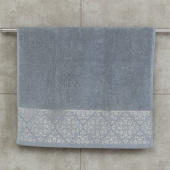Махровое полотенце Abu Dabi 50*90 см., цвет - серо-голубой (0430), плотность 500 гр., 2-я нить. - фото