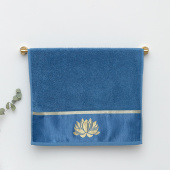 Махровое полотенце Abu Dabi 50*90 см., цвет - синяя мурена (0461), плотность 600 гр., 2-я нить. - фото
