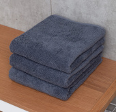 Набор махровых полотенец Sandal "люкс" 50*90 см., цвет - серый, пл. 450 гр. - 3 шт. - фото