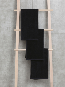 Набор махровых полотенец Sandal "люкс" 50*90 см., цвет - черный, пл. 450 гр. - 3 шт. - фото