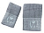 Набор махровых полотенец Abu Dabi из 2-х шт. (50*90 и 70*140 см.), цвет - темно-серый (0441), плотность 550 гр., 2-я нить. - фото