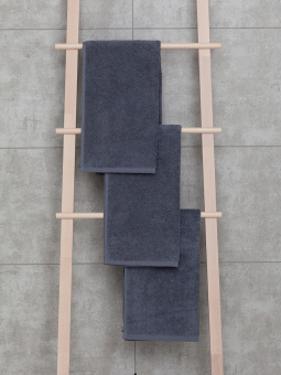 Набор махровых полотенец Sandal "люкс" 50*90 см., цвет - серый, пл. 450 гр. - 3 шт. - фото
