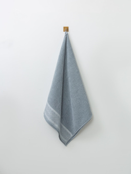 Подарочный набор махровых полотенец Sandal из 2-х шт. (50*90 и 70*140 см.), цвет - серо-голубой (0497), плотность 500 гр. - фото