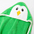 Полотенце-уголок SANDAL детское для купания "пингвин без бантика" для мальчиков, 100*100 см., цвет - салатовый - фото