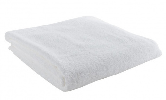 Махровое полотенце SANDAL "люкс" 70*140 см., плотность 500 гр, цвет - белый, 2-я нить - фото