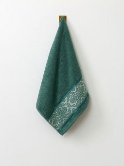 Махровое полотенце Abu Dabi 50*90 см., цвет - зеленая мурена (0491), плотность 550 гр., 2-я нить. - фото