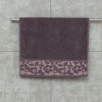 Махровое полотенце Abu Dabi 50*90 см., цвет - темно серый (0494), плотность 600 гр., 2-я нить. - фото