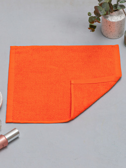 Набор махровых салфеток осибори Sandal "люкс" 30*30 см., цвет - оранжевый, пл. 450 гр. - 10 шт. - фото