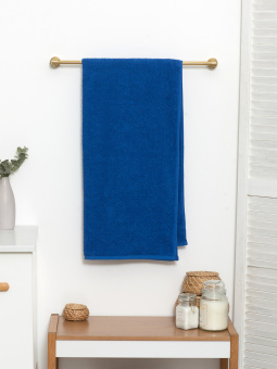 Махровое полотенце SANDAL "оптима" 70*140 см., плотность 380 гр., цвет - синий - фото