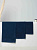 Набор махровых полотенец TJ из 3-х штук (40*70, 50*90, 70*140 см.). Пл. 400 гр. Цвет - темно-синий. - фото