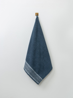 Полотенце махровое Sandal 70*140 см., цвет "леон-синий", диз. 0497, плотность 500 гр. - фото