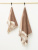 Подарочный набор махровых полотенец Sandal из 2-х шт. (50*90 и 70*140 см.), цвет -  кофе с молоком + темный орех (Bahroma), плотность 500 гр. - фото