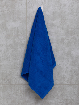 Махровое полотенце 40*70 см., цвет - синий, "люкс". - фото