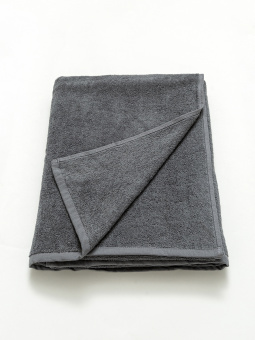 Махровое полотенце "пляжное" Sandal "люкс" 100*180 см., цвет - серый, плотность 420 гр. - фото