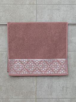 Махровое полотенце Dina Me (QD-0430) 50х90 см., цвет - Пыльная роза, плотность 500 гр. - фото