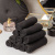 Набор махровых салфеток осибори Sandal "premium" 30*30 см., цвет черный, 10 шт. - фото
