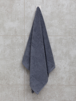 Махровое полотенце 40*70 см., цвет- серый, "люкс". - фото