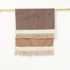 Полотенце махровое Sandal 50*90 см., цвет "ореховый + светлая олива", диз. Bahroma, плотность 500 гр.