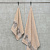 Набор махровых полотенец Dina Me из 2-х шт. (50*90 и 70*140 см.), цвет - Капучино (QD-0485), плотность 550 гр. - фото