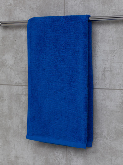 Махровое полотенце 40*70 см., цвет - синий, "люкс". - фото