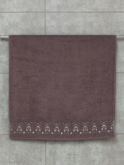 Набор махровых полотенец Abu Dabi из 2-х шт. (50*90 и 70*140 см.), цвет -  темно-серый (0408), плотность 500 гр., 2-я нить. - фото