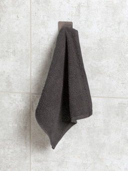 Набор махровых салфеток осибори Sandal "оптима" 30*30 см., цвет - серый, плотность 380 гр. - 6 шт - фото