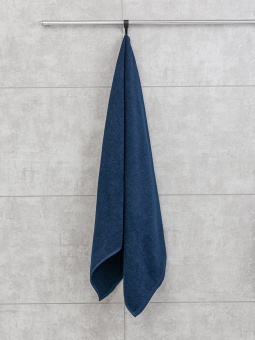 Махровое полотенце Sandal "люкс" 70*140 см., цвет - темно-синий. - фото